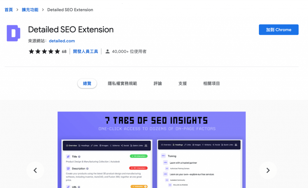 Detailed SEO Extension 安裝