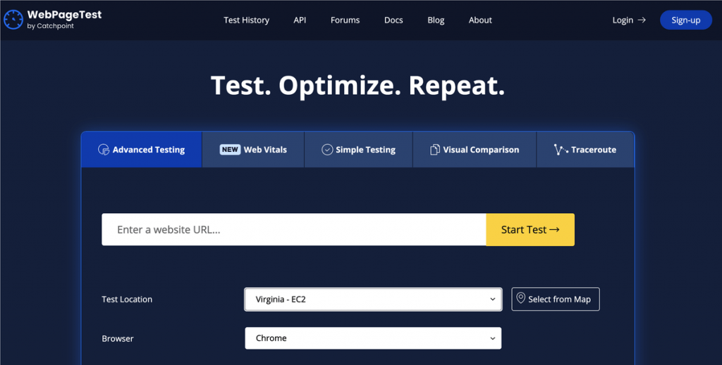 Web Page Test 網頁速度檢測工具