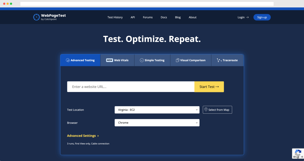 WebPageTest 網站效能檢測、網頁速度分析工具